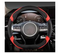 Couvre Volant Housse Volant en Cuir Microfibre en Forme D pour Kia pour Sportage 5 GT-Line 2021-2022 pour Sportage 2022-2023 Antidérapant Couvre Volant(Rouge)
