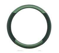 Couvre Volant Housse Volant Voiture en Cuir Housse Volant D'été en Soie Glacée Respirante en Forme D Housse Volant Antidérapante Hommes 38 Cm 15 Pouces Voiture Caches Volant(Green Round)