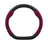 Couvre Volant Housse Volant Voiture en Cuir Microfibre Et Fibre De Carbone pour Suzuki pour Swift 2017 2018 2019 2020 2021 2024, Accessoires Automobiles Voiture Caches Volant(D Leather Red)