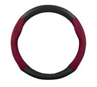 Couvre Volant Housse Volant Voiture en Cuir Microfibre Et Fibre De Carbone pour Suzuki pour Swift 2017 2018 2019 2020 2021 2024, Accessoires Automobiles Voiture Caches Volant(O Leather Red)