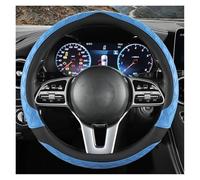 Couvre Volant Housse Volant Voiture en Cuir PU pour Mercedes pour Ben pour AMG 38 Cm Modèles AC pour CLA E GLA GLC GLE SB CLS Classe Antidérapant Couvre Volant(Blue O)
