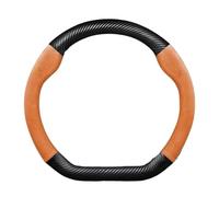 Couvre Volant Housse Volant Voiture en Et Fibre Carbone Antidérapante Accessoires D'intérieur Voiture pour Hyundai pour Ioniq 5 N 6 7 2016 2019 2024 38 Cm(D Fiber Orange)