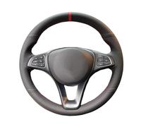Couvre Volant Housse Volant Voiture en Similicuir Noir Résistant À l'usure pour Mercedes pour Benz pour Vito III W447 2015-2020 Antidérapant Couvre Volant(Red Blue)