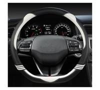 Couvre Volant Housse Volant Voiture pour Hyundai I40 pour I30 pour I20 I10 pour Ix35 pour Ix25 pour Tucson pour Accent pour Lantra pour Santa pour Fe Antidérapant Couvre Volant(White D)