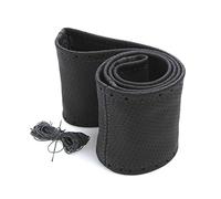 Couvre volant lenkradschoner en cuir gris perforé-diamètre 37-39 cm x 11 cm.