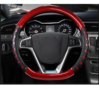 Couvre Volant Mayco Bell Cut - Dessous Plat en D en Cuir Microfibre, antidérapant, Respirant, 37-38 cm (Rouge)