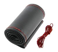 Sumex housse de guidon avec lacet universel 37-39 cm cuir noir/rouge