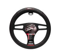 Couvre Volant Noir Surpiqure Rouge Grip Race Sport