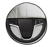 Couvre-Volant Pare-Soleil 43 X 43 Cm - Protection Anti ChaleurVolant, Bouclier Thermique en Feuille D'aluminium, Confort De Conduite, Housse De Volant De Voiture Anti-Chaleur Multifonction
