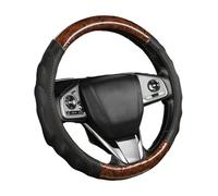 Couvre-Volant pour BAIC X55 per Mofang per X6 5 per Tiger Six 2022~2027, Cuir Synthétique Grain de Bois Fibre de Carbone Universel Décoration Intérieure Rétro Chic