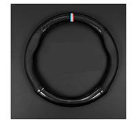 Couvre Volant Pour BMW E36 E46 E39 E90 E60 E70 F10 F30 X1 X2 X3 X5 X7 M2 M3 M5 I3s Housse De Volant De Voiture En Cuir De Vache En Fibre De Carbone Protège Volant (Couleur : O-Black-Color code)