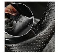 Couvre Volant pour BMW E60 Berline 530d E61 pour Touring 2003-2009 Housse Volant en Cuir Synthétique Tressé Antidérapant Couvre Volant(Black Thread)