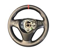 Couvre Volant pour BMW pour M pour Sport pour M3 E90 E91 E92 E93 E87 E81 E82 E88 pour X1 E84 E84 Housse De Volant De Voiture en Cuir Noir Antidérapant(Gray Thread)