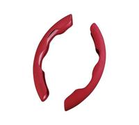 Couvre Volant pour Cayenne 2018 2019 2020 2021 2022 2023 segmenté Universel antidérapant résistant à l'usure 2 pièces Housses de Volant Voiture(B Red)