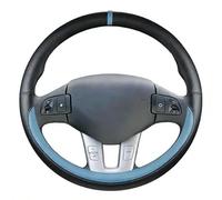 Couvre Volant pour Citroen C1 C2 C3 C3-XR, Cuir Protection Antidérapant Housse de Volant Respirante Accessoire Intérieur de Direction,Blue-O-Shaped
