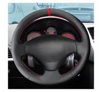Couvre Volant pour Citroen C2, Housse Volant Voiture Cuir Microfibre Monter Soi-même Accessoires Automobiles(White Thread)
