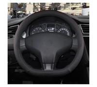 Couvre Volant pour Citroen pour C-Elysee pour C-Elysee 9 Couleurs Housse De Volant De Voiture en Cuir PU Antidérapant Accessoires Auto Voiture Caches Volant(D Shape Black)