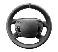Couvre Volant pour Citroen pour C5 2008 2009 2010 2011 2012 2013 2014-2017 Couvre-Volant Voiture Tressé Antidérapant Cuir Microfibre Perforé Accessoires Voiture Housse Protection Volant Voiture(Black