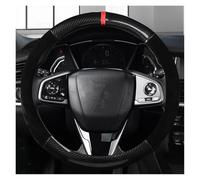 Couvre Volant pour Civic 2016 2017 2018 2019 2020 2021 2022 10e Housse Volant Voiture en Fibre De Carbone + Cuir De Vache Suédé Accessoires Automobiles Voiture Caches Volant(A)