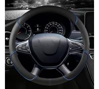 Couvre Volant Pour Dacia Pour Sandero Pour Stepway Pour Crossover PU Cuir Couverture De Volant De Voiture Accessoires Auto Housse Volant (Color : BLUE)