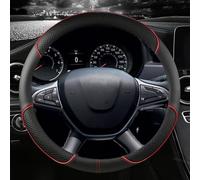 Couvre Volant Pour Dacia Pour Sandero Pour Stepway Pour Crossover PU Cuir Couverture De Volant De Voiture Accessoires Auto Housse Volant (Color : RED)