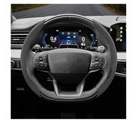 Couvre Volant pour Ford pour Fiesta pour Mondeo pour Ranger pour Kuga pour Transit pour Custom pour Puma pour Fusion pour Mk8 Housse Volant en Antidérapant Couvre Volant(Black D 2-P)