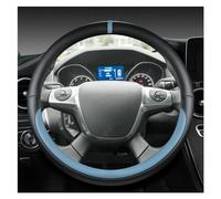 Couvre Volant pour Ford pour Focus 3 2012-2014 pour C-Max 2011-2014 Housse Volant Voiture en Cuir Microfibre Accessoires Automobiles Accessoires Décoration Voiture(Bleu)