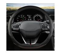 Couvre Volant pour Hyundai pour Ioniq 5 2016 2017 2018 2019 2020-2022 Accessoires Automobiles Housse Volant Voiture en Cuir en Fibre Carbone en Forme D Caches Volant(Coffee)