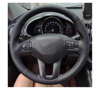 Couvre Volant pour Kia pour Sportage 3 2011-2014 pour Kia for Ceed 2010 Housse Volant Enveloppe Housse Volant De Voiture Caches Volant(Black Thread)