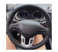 Couvre Volant pour Kia pour Sportage 3 2011-2014 pour Kia pour Ceed 2010-2012 Housse De Volant Cousue À La Main(Black Thread)