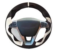 Couvre Volant pour Lada pour Vesta 2015-2019 pour Xray 2016 Housse Volant en Cuir PU Orange Et Noir Cousue Main Housse Volant Voiture(White Insert)