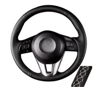 Couvre Volant pour Mazda 3 CX5 pour Atenza CX-3 pour Scion pour IA 2016 Housse Volant Voiture Couture Main Entièrement Cuir Microfibre