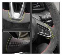 Couvre Volant pour Mazda 3 pour Axela pour Mazda 6 pour Atenza pour Mazda 2 CX-3 CX3 CX-5 CX5 Housse De Volant De Voiture Tressée en Souple Voiture Caches Volant(Brown Thread)