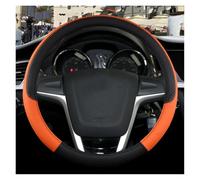 Couvre Volant pour MG HS ZS EV MG3 3SW MG5 MG6 MG7 ZR EHS EZS GT 9 Couleurs Housse De Volant De Voiture en Cuir PU Antidérapant Accessoires Automobiles Voiture Caches Volant(O Shape Orange)
