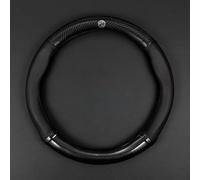 Couvre-Volant pour MG Marvel R Comfort 2022-2025, Protection de Volant Étui de Direction Housse de Volant Intérieur de Voiture Décoration de Volant,Black-Round