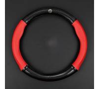 Couvre-Volant pour MG Marvel R Comfort 2022-2025, Protection de Volant Étui de Direction Housse de Volant Intérieur de Voiture Décoration de Volant,Red-Round