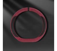 Couvre-Volant pour Mitsubishi RVR 1991-2020 N71, Daim et Cuir Synthétique, Adapté aux Formes O/D, Perforé au Laser Respirant, Anneau Interne Antidérapant, Accessoires Voiture,B-Type D-A-Red