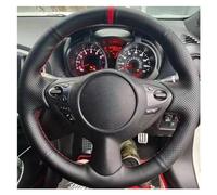 Couvre Volant pour Nissan pour Juke pour 370Z pour Note Housse Volant Voiture en Cuir Antidérapant Housse Protection Volant Accessoires Intérieurs Voiture(Light Blue Thread)