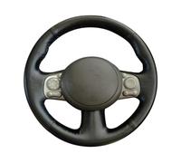 Couvre Volant pour Nissan pour March pour Sunny pour Versa 2013 pour Almera Housse Volant Voiture en Cuir Microfibre Tressée Couture À La Main Automobiles Voiture Caches Volant(Green Thread)