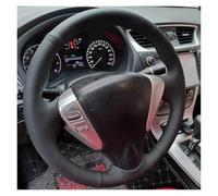 Couvre Volant pour Nissan pour Tiida pour Sylphy pour Sentra pour Versa pour Note 2014-2017 Housse De Volant De Voiture Accessoires D'intérieur Automatique Voiture Caches Volant(Green Thread)