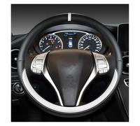 Couvre Volant pour Nissan pour X-Trail pour Qashqai pour March pour Serena pour Micra Housse De Volant De Voiture Accessoires Automobiles Voiture Caches Volant(O Shape White)
