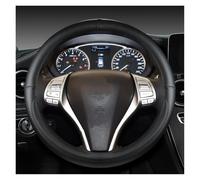 Couvre Volant pour Nissan pour X-Trail pour Qashqai pour March pour Serena pour Micra Housse De Volant De Voiture Accessoires Automobiles Voiture Caches Volant(O Shape Black)