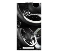 Couvre Volant pour Nissan pour X-Trail pour Qashqai pour March pour Serena pour Micra Housse De Volant De Voiture Accessoires Automobiles Voiture Caches Volant(D Shape Green)