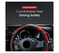 Couvre Volant pour Peugeot 208 207 308 pour RCZ 408 407 307 206 Couverture De Volant De Voiture en Fiber De Carbone Housse Volant (Couleur : Noir)