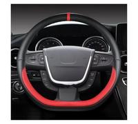 Couvre Volant pour Peugeot 508 2011 2012-2017 2018 508 pour SW 2011-2018 Housse Volant Voiture en Cuir Microfibre en Forme D Housse Volant Voiture(Red)