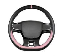 Couvre Volant pour Porsche 911 997 2004-2012, Cuir Protection Antidérapant Housse de Volant Respirante Accessoire Intérieur de Direction,Pink-D-Shaped