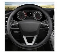 Couvre Volant pour Seat pour Ibiza pour Toledo pour MII O Forme D Housse Protection Volant Voiture en Cuir Fiber Carbone Accessoires Décoration Voiture(Black O Shape)
