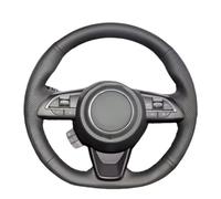 Couvre Volant pour Suzuki pour Jimny pour Sierra pour Swift pour Sport pour Teszt (2018-2022). Housse Volant Volante en Cuir PU Cousue Main Housse Volant Voiture(Light Blue Thread)