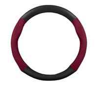 Couvre Volant pour Suzuki pour Swift 2017 2018 2019 2020 2021 2022 Housse Volant Voiture en Cuir Microfibre en Forme D 38 Cm Accessoires Automobiles Sport Voiture Caches Volant(O Leather Red)