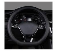 Couvre Volant pour VW pour Teramont pour Atlas pour T-Roc pour T-Cross 2017-2021 Housse Volant Voiture en Forme De D Antidérapant Et Résistant À l'usure Voiture Caches Volant(Noir)